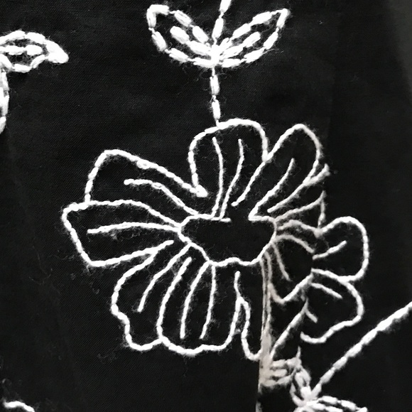 WHBM black cotton sundress strapless full skirt 8 - Picture 2 of 6